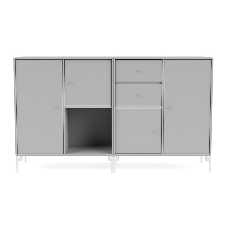 [product_category]-Montana Couple Sideboard With Legs, Fjord/Snow White-Montana Furniture-5714322613057-00COUPLE-02-02-MON-2