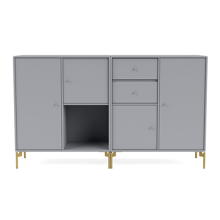[product_category]-Montana Couple Sideboard With Legs, Graphic/Brass-Montana Furniture-5714322613279-00COUPLE-100-09-MON-2