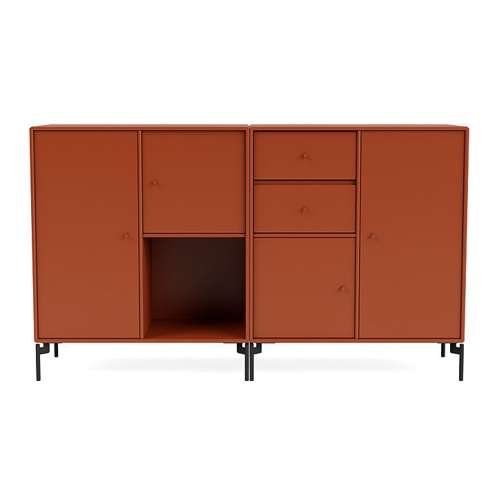 [product_category]-Montana Couple Sideboard With Legs, Hokkaido/Black-Montana Furniture-5714322615136-00COUPLE-162-03-MON-2