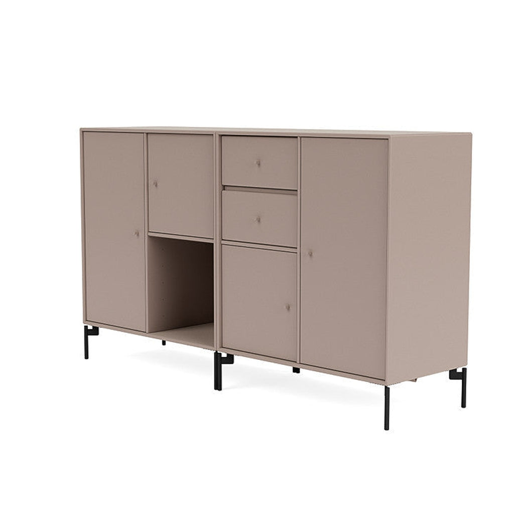 [product_category]-Montana Couple Sideboard With Legs, Mushroom Brown/Black-Montana Furniture-5714322203913-00COUPLE-137-03-MON-1
