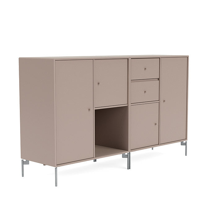 [product_category]-Montana Couple Sideboard With Legs, Mushroom Brown/Matt Chrome-Montana Furniture-5714322203890-00COUPLE-137-01-MON-3