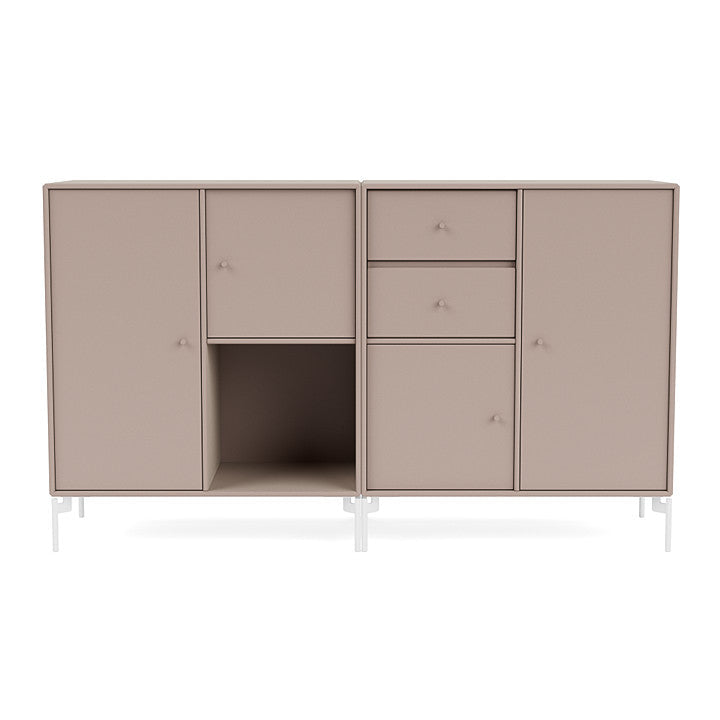 [product_category]-Montana Couple Sideboard With Legs, Mushroom Brown/Snow White-Montana Furniture-5714322203906-00COUPLE-137-02-MON-2