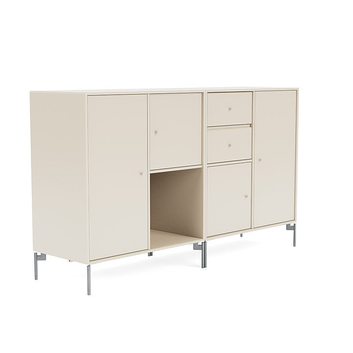 [product_category]-Montana Couple Sideboard With Legs, Oat/Matt Chrome-Montana Furniture-5714322614795-00COUPLE-158-01-MON-3