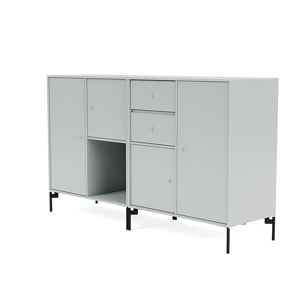 [product_category]-Montana Couple Sideboard With Legs, Oyster/Black-Montana Furniture-5714322614658-00COUPLE-156-03-MON-1