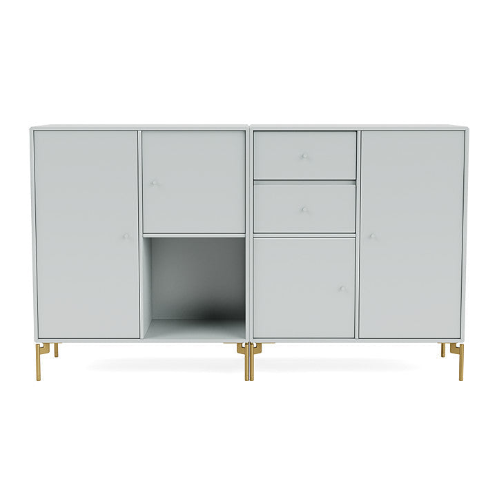 [product_category]-Montana Couple Sideboard With Legs, Oyster/Brass-Montana Furniture-5714322614702-00COUPLE-156-09-MON-2