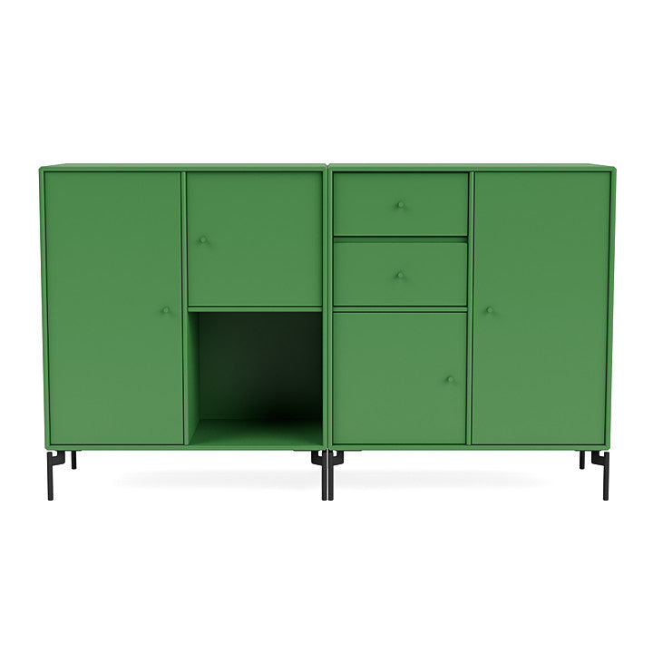 [product_category]-Montana Couple Sideboard With Legs, Parsley/Black-Montana Furniture-5714322614412-00COUPLE-152-03-MON-2
