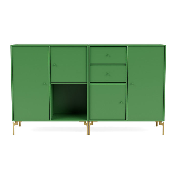 [product_category]-Montana Couple Sideboard With Legs, Parsley/Brass-Montana Furniture-5714322614467-00COUPLE-152-09-MON-2
