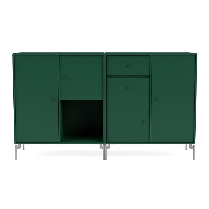 [product_category]-Montana Couple Sideboard With Legs, Pine/Matt Chrome-Montana Furniture-5714322613286-00COUPLE-136-01-MON-2
