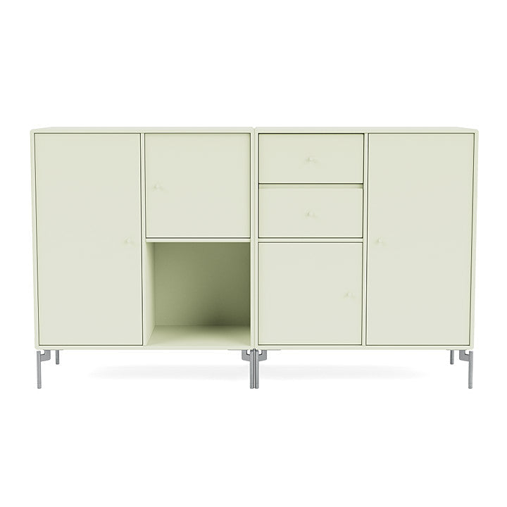 [product_category]-Montana Couple Sideboard With Legs, Pomelo/Matt Chrome-Montana Furniture-5714322613514-00COUPLE-140-01-MON-2
