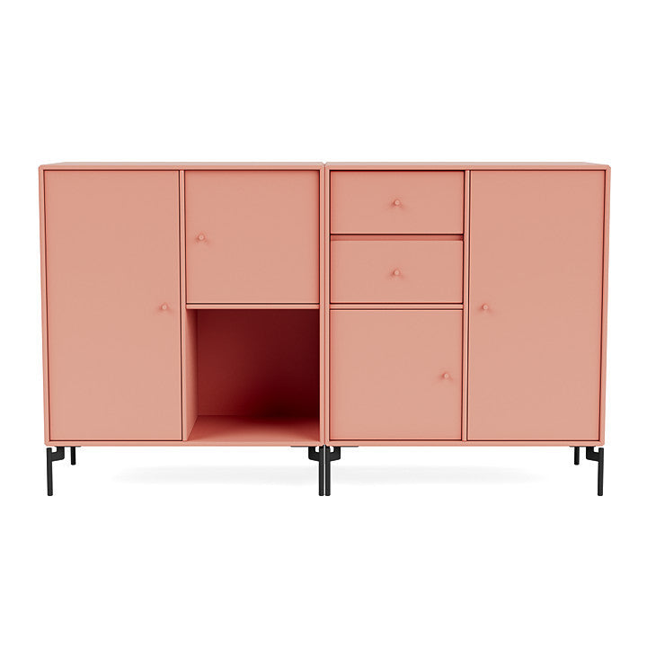 [product_category]-Montana Couple Sideboard With Legs, Rhubarb/Black-Montana Furniture-5714322614337-00COUPLE-151-03-MON-2