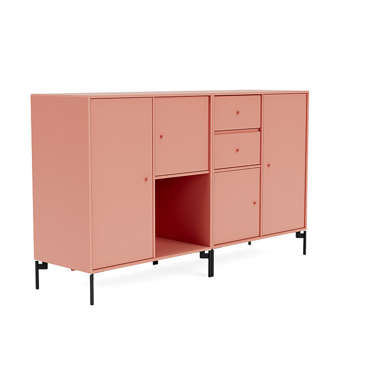 [product_category]-Montana Couple Sideboard With Legs, Rhubarb/Black-Montana Furniture-5714322614337-00COUPLE-151-03-MON-3