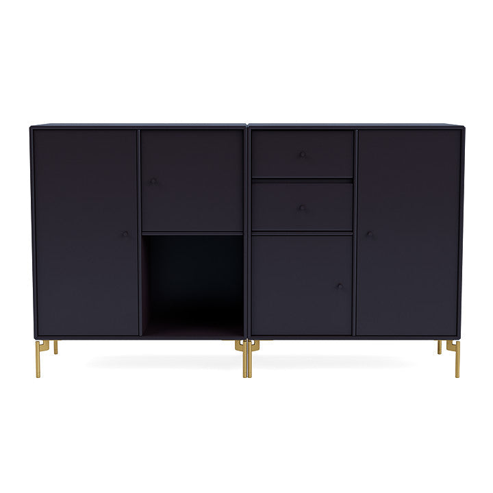 [product_category]-Montana Couple Sideboard With Legs, Shadow/Brass-Montana Furniture-5714322614146-00COUPLE-147-09-MON-2