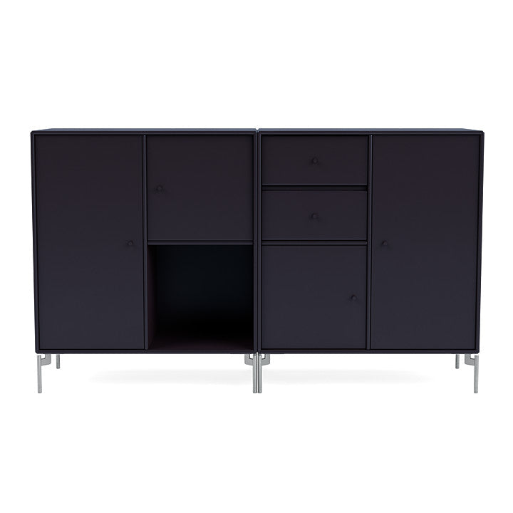 [product_category]-Montana Couple Sideboard With Legs, Shadow/Matt Chrome-Montana Furniture-5714322614078-00COUPLE-147-01-MON-2