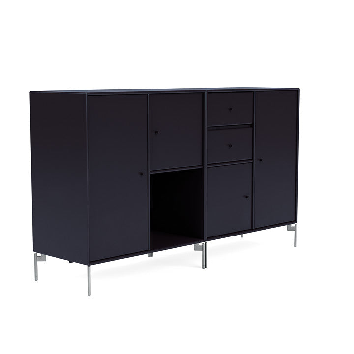 [product_category]-Montana Couple Sideboard With Legs, Shadow/Matt Chrome-Montana Furniture-5714322614078-00COUPLE-147-01-MON-3