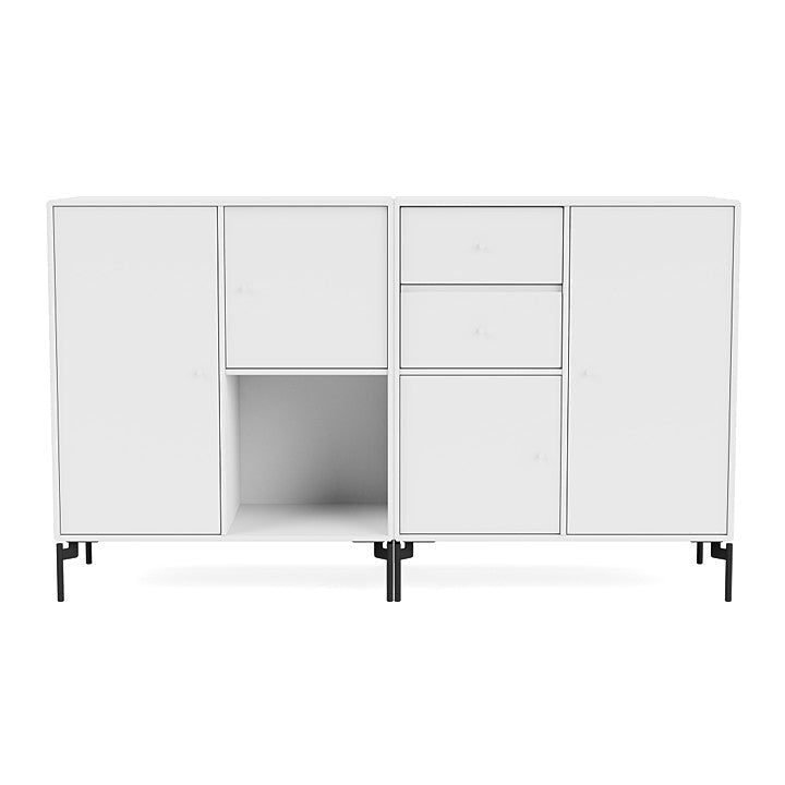 [product_category]-Montana Couple Sideboard With Legs, Snow White/Black-Montana Furniture-5714322615594-00COUPLE-38-03-MON-7