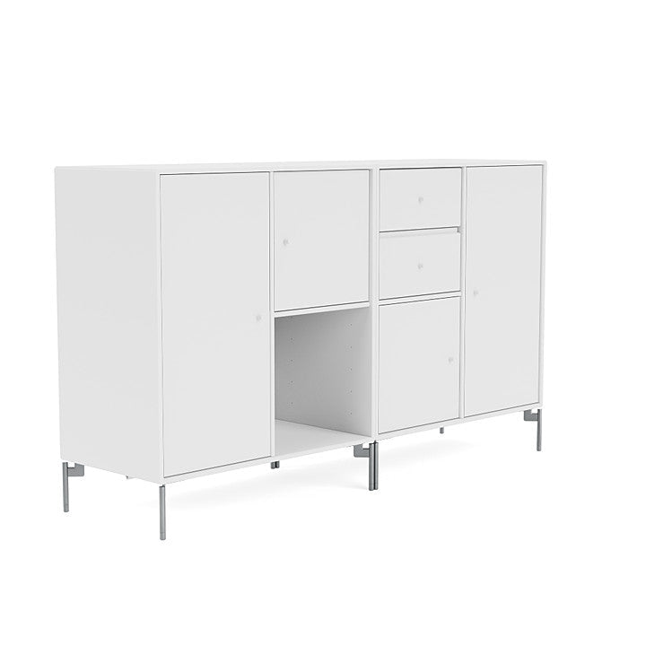 [product_category]-Montana Couple Sideboard With Legs, Snow White/Matt Chrome-Montana Furniture-5714322615570-00COUPLE-38-01-MON-3