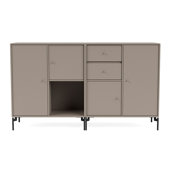 [product_category]-Montana Couple Sideboard With Legs, Truffle/Black-Montana Furniture-5714322613613-00COUPLE-141-03-MON-2