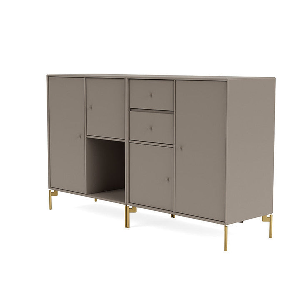 [product_category]-Montana Couple Sideboard With Legs, Truffle/Brass-Montana Furniture-5714322613668-00COUPLE-141-09-MON-1