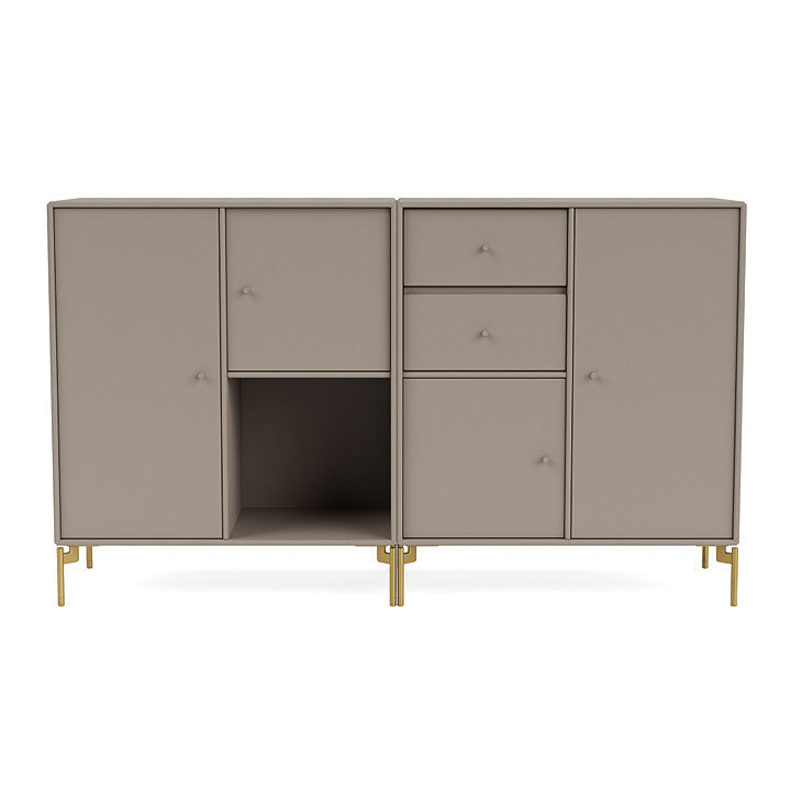 [product_category]-Montana Couple Sideboard With Legs, Truffle/Brass-Montana Furniture-5714322613668-00COUPLE-141-09-MON-2