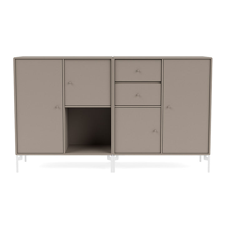 [product_category]-Montana Couple Sideboard With Legs, Truffle/Snow White-Montana Furniture-5714322613606-00COUPLE-141-02-MON-2