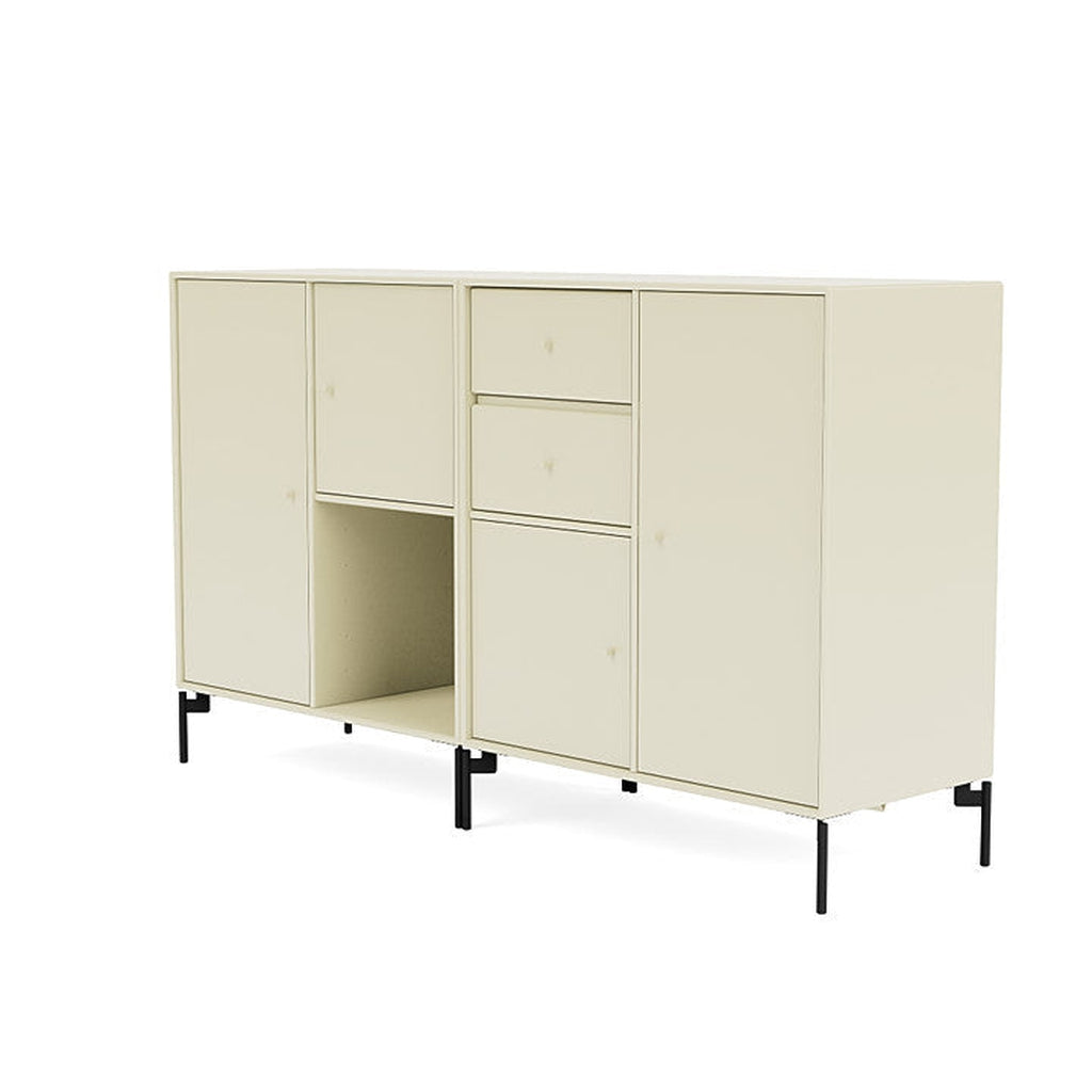 [product_category]-Montana Couple Sideboard With Legs, Vanilla/Black-Montana Furniture-5714322203999-00COUPLE-150-03-MON-1