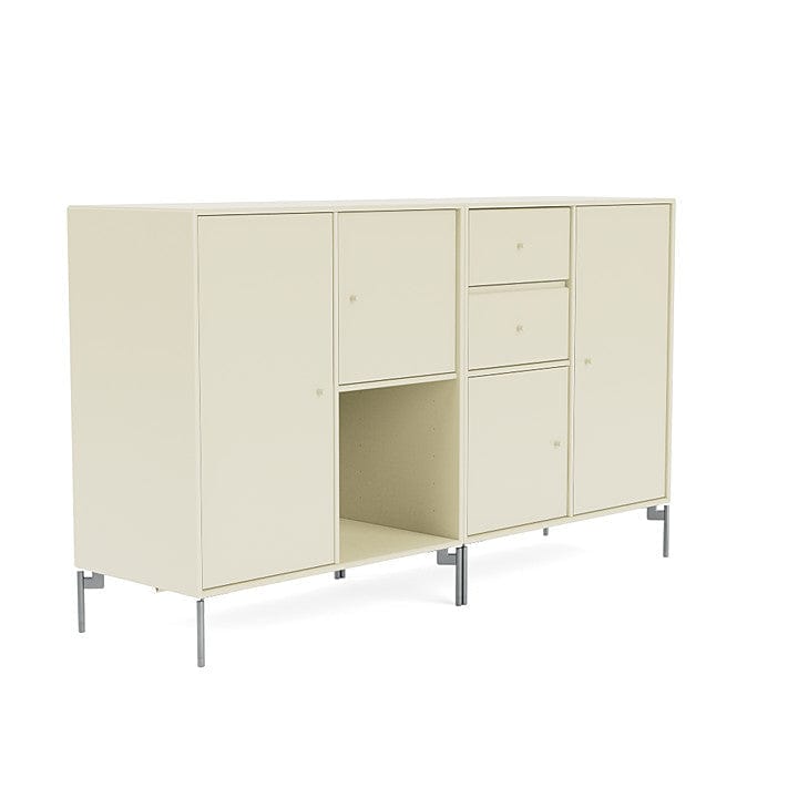 [product_category]-Montana Couple Sideboard With Legs, Vanilla/Matt Chrome-Montana Furniture-5714322203975-00COUPLE-150-01-MON-3