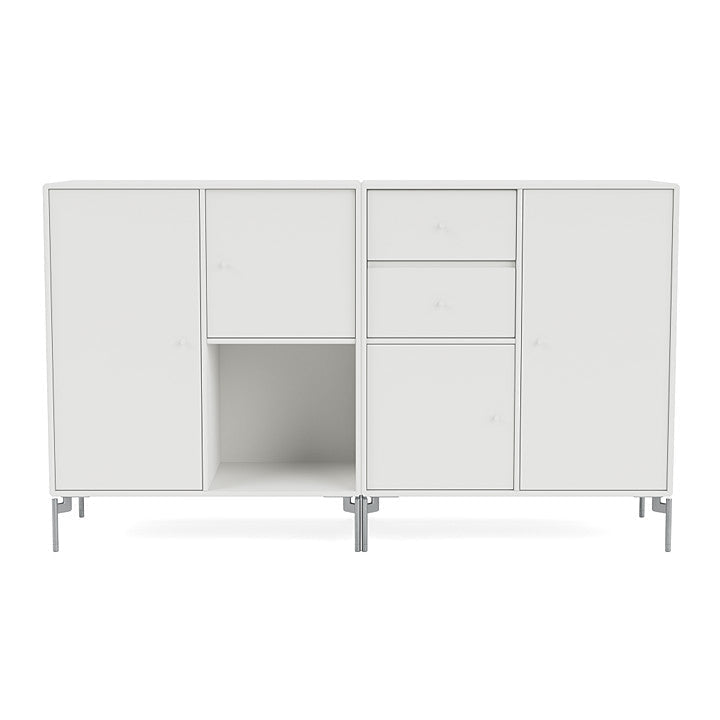 [product_category]-Montana Couple Sideboard With Legs, White/Matt Chrome-Montana Furniture-5714322347709-00COUPLE-01-01-MON-2