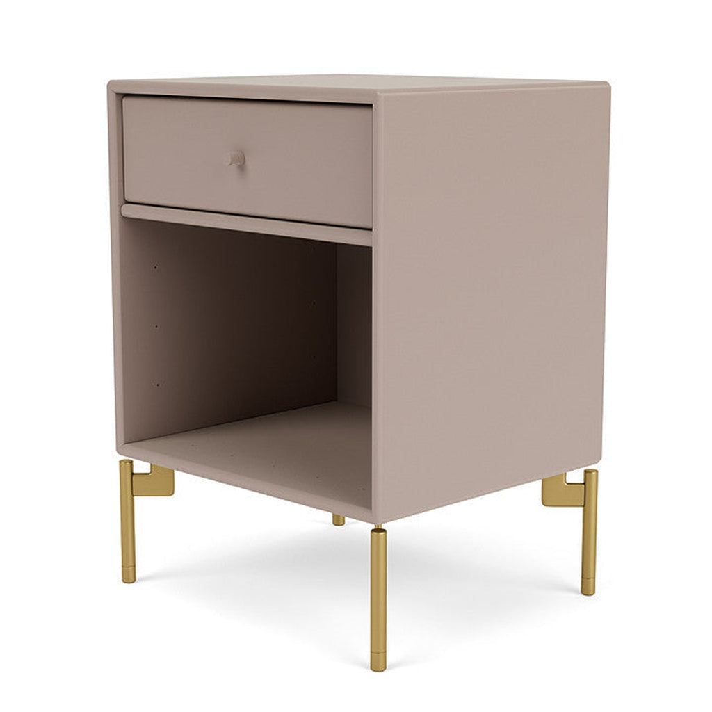 [product_category]-Montana Dream Nightstand With Legs, Mushroom Brown/Brass-Montana Furniture-5714322205320-000DREAM-137-09-MON-1