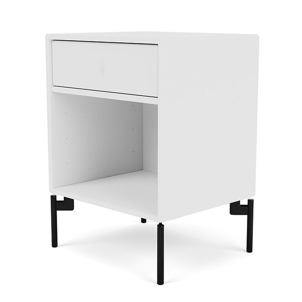 [product_category]-Montana Dream Nightstand With Legs, New White/Black-Montana Furniture-5714322205122-000DREAM-101-03-MON-1