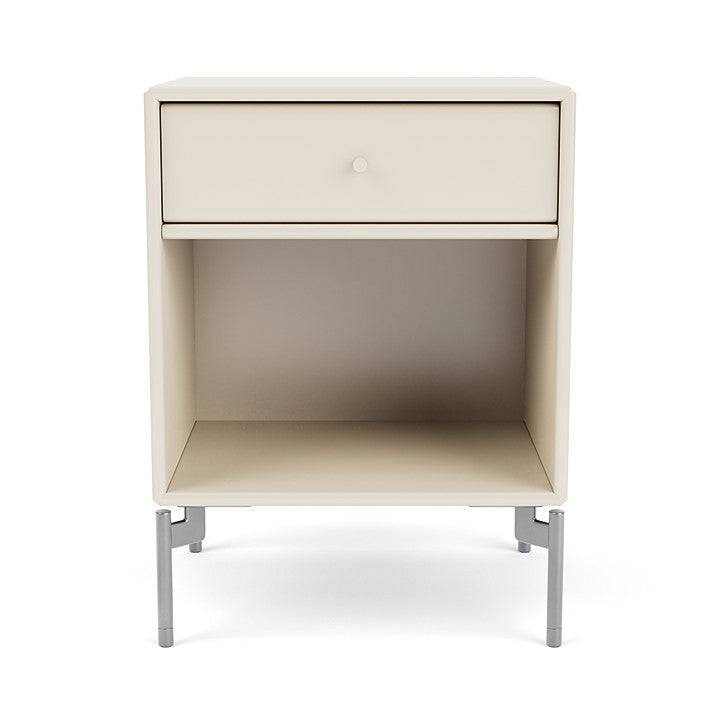 [product_category]-Montana Dream Nightstand With Legs, Oat/Matt Chrome-Montana Furniture-5714322347860-000DREAM-158-01-MON-2