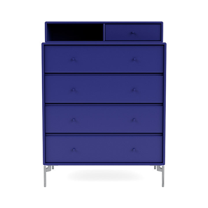 [product_category]-Montana Keep Chest Of Drawers With Legs, Monarch Blue/Matt Chrome-Montana Furniture-5714322260671-0000KEEP-135-01-MON-2