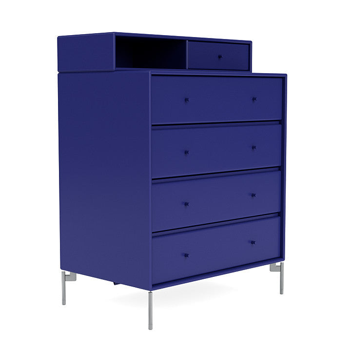 [product_category]-Montana Keep Chest Of Drawers With Legs, Monarch Blue/Matt Chrome-Montana Furniture-5714322260671-0000KEEP-135-01-MON-3
