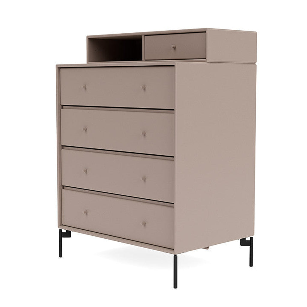 [product_category]-Montana Keep Chest Of Drawers With Legs, Mushroom Brown/Black-Montana Furniture-5714322260855-0000KEEP-137-03-MON-1