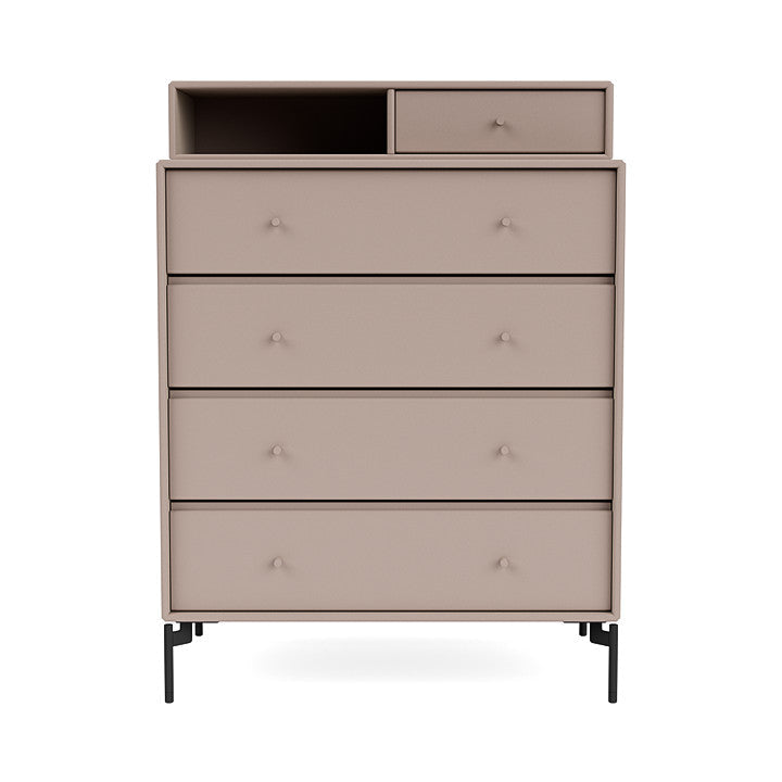 [product_category]-Montana Keep Chest Of Drawers With Legs, Mushroom Brown/Black-Montana Furniture-5714322260855-0000KEEP-137-03-MON-2
