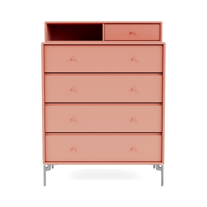 [product_category]-Montana Keep Chest Of Drawers With Legs, Rhubarb/Matt Chrome-Montana Furniture-5714322261951-0000KEEP-151-01-MON-2