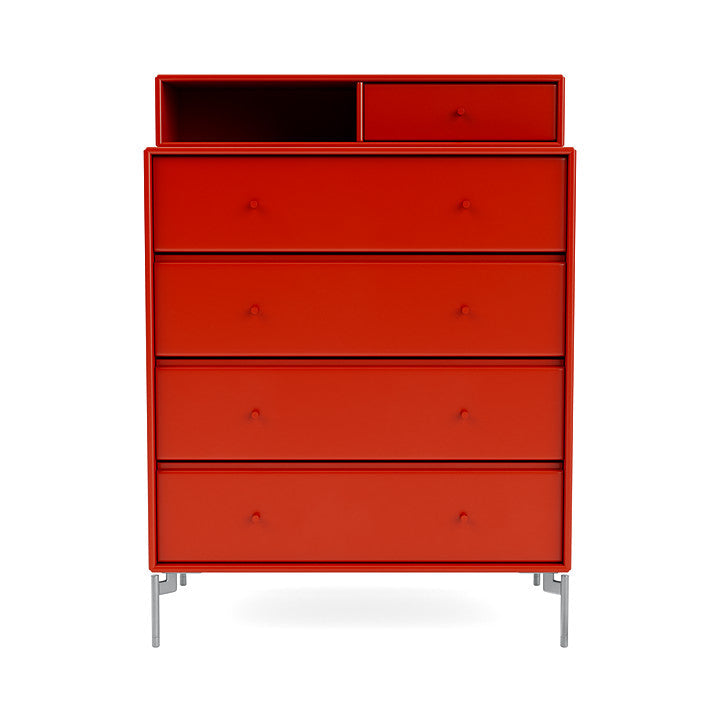 [product_category]-Montana Keep Chest Of Drawers With Legs, Rosehip/Matt Chrome-Montana Furniture-5714322261470-0000KEEP-145-01-MON-2