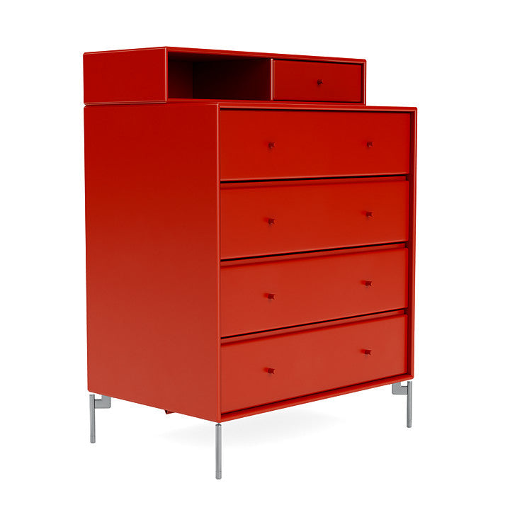 [product_category]-Montana Keep Chest Of Drawers With Legs, Rosehip/Matt Chrome-Montana Furniture-5714322261470-0000KEEP-145-01-MON-3