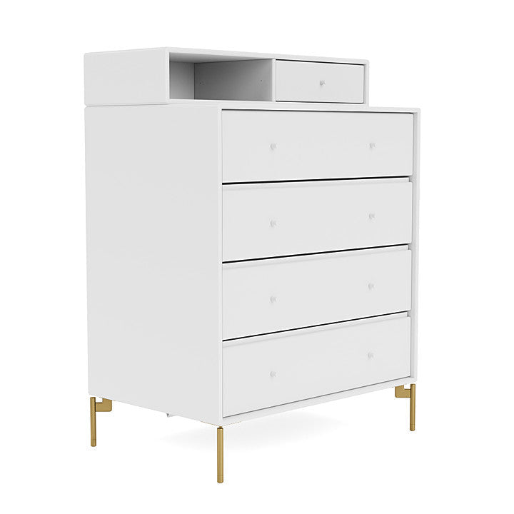 [product_category]-Montana Keep Chest Of Drawers With Legs, Snow White/Brass-Montana Furniture-5714322263306-0000KEEP-38-09-MON-3