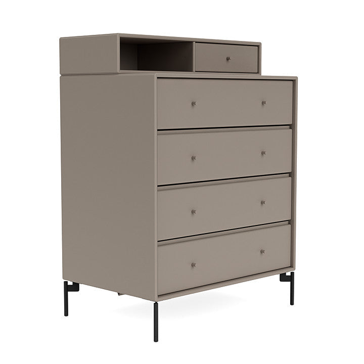 [product_category]-Montana Keep Chest Of Drawers With Legs, Truffle/Black-Montana Furniture-5714322261173-0000KEEP-141-03-MON-3