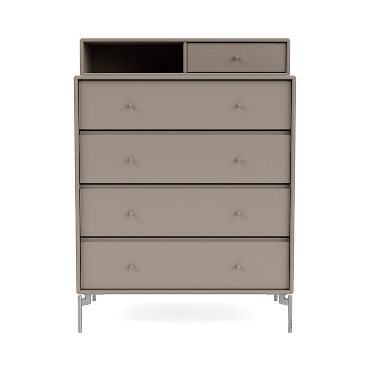 [product_category]-Montana Keep Chest Of Drawers With Legs, Truffle/Matt Chrome-Montana Furniture-5714322261159-0000KEEP-141-01-MON-2