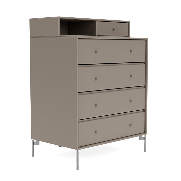 [product_category]-Montana Keep Chest Of Drawers With Legs, Truffle/Matt Chrome-Montana Furniture-5714322261159-0000KEEP-141-01-MON-3