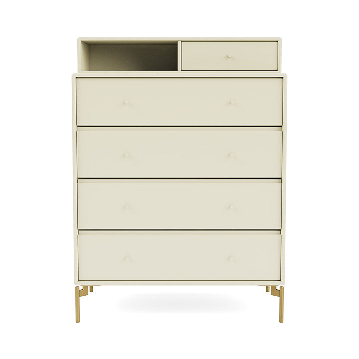 [product_category]-Montana Keep Chest Of Drawers With Legs, Vanilla/Brass-Montana Furniture-5714322261944-0000KEEP-150-09-MON-2