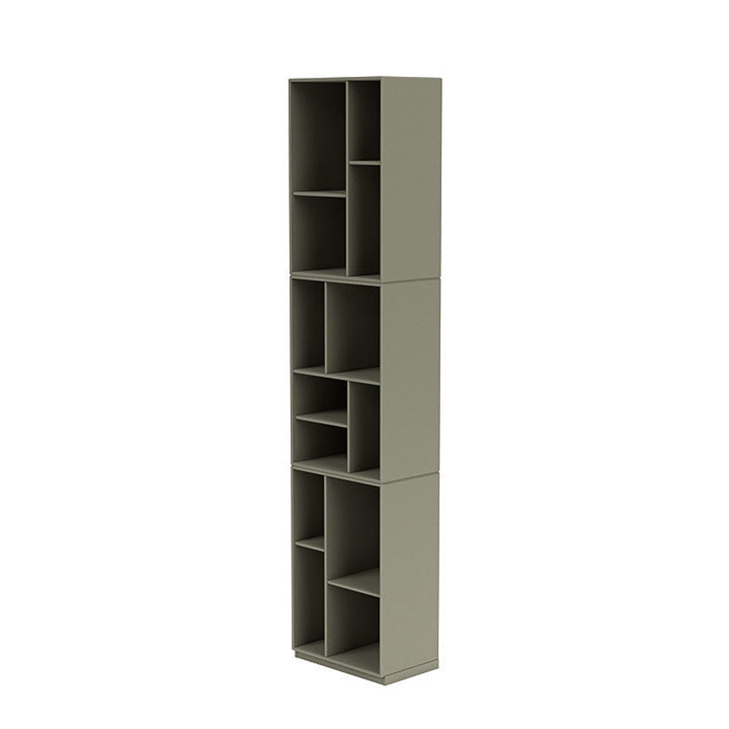 [product_category]-Montana Loom High Bookcase With 3 Cm Plinth, Fennel Green-Montana Furniture-5714322263801-0000LOOM-144-06-MON-1