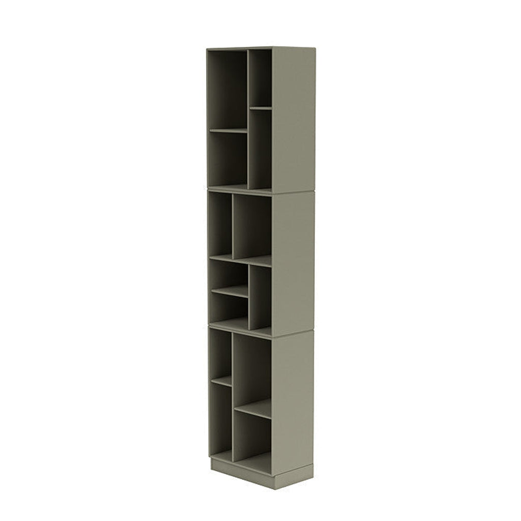 [product_category]-Montana Loom High Bookcase With 7 Cm Plinth, Fennel Green-Montana Furniture-5714322263818-0000LOOM-144-07-MON-1