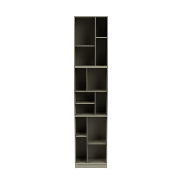 [product_category]-Montana Loom High Bookcase With 7 Cm Plinth, Fennel Green-Montana Furniture-5714322263818-0000LOOM-144-07-MON-2