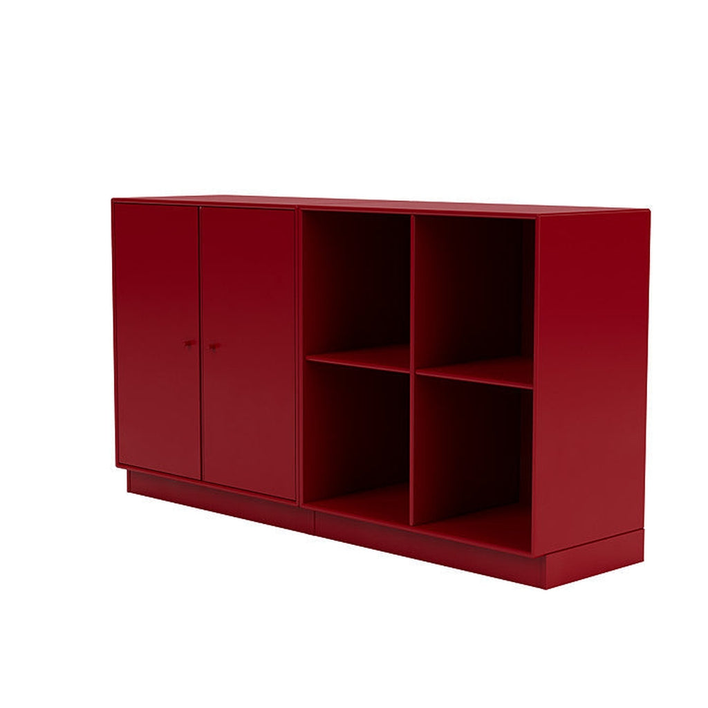 [product_category]-Montana Pair Classic Sideboard With 7 Cm Plinth, Beetroot Red-Montana Furniture-5714322267458-0000PAIR-165-07-MON-1