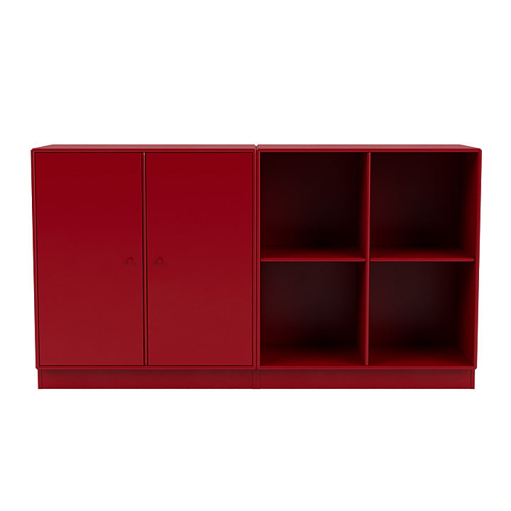 [product_category]-Montana Pair Classic Sideboard With 7 Cm Plinth, Beetroot Red-Montana Furniture-5714322267458-0000PAIR-165-07-MON-2