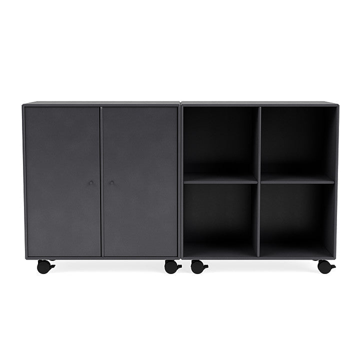 [product_category]-Montana Pair Classic Sideboard With Castors, Carbon Black-Montana Furniture-5714322267595-0000PAIR-36-05-MON-2