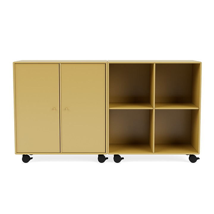 [product_category]-Montana Pair Classic Sideboard With Castors, Cumin Yellow-Montana Furniture-5714322266796-0000PAIR-157-05-MON-2