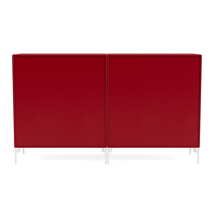 [product_category]-Montana Pair Classic Sideboard With Legs, Beetroot/Snow White-Montana Furniture-5714322267403-0000PAIR-165-02-MON-4